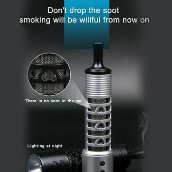2021 Naujas Mados Peleninę Anti-purvinas Cigarečių Laikiklį su USB Volframo Ritė Vėjo Lengvesni vyriški Automobilio Cigarečių Filtras