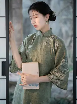 2022 kinų tradicinė suknelė cheongsam suknelė kinijos qipao pagerėjo cheongsam rytų suknelė elegantiškas šalis suknelė qipao