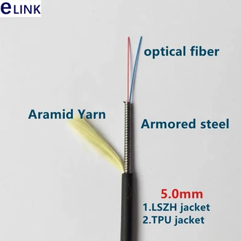 20mtr 4 branduolių Lauko TPU LC-LC Fiber optic Patch cord 5mm vandeniui SM LSZH Šarvuotos CPRI kabelis Singlemode FTTH FTTA jumper 20m
