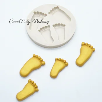 3D Baby Kojų, Silikoninės Formos Kepimui Šokoladas Minkštas Tortas Dekoravimo Priemonės Bakeware Pudingas Pastos Sluoksnį Dervos Formų M024