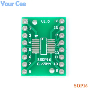 50pcs SOP16 SSOP16 TSSOP16 Pinboard į DIP16 Adapterių Plokštės Konverteris Valdybos 0,65 mm/1.27 mm IC Lizdas PCB Integrinių Grandynų