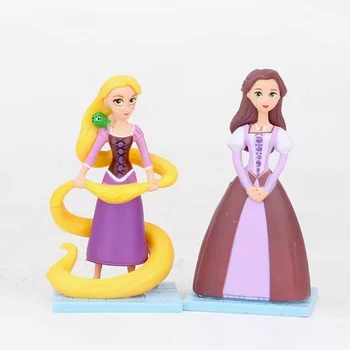 5vnt/Set 9-12cm Disney Princess Tangled Rapunzel Modelis Veiksmų Skaičiai Princesė Animacinių filmų PVC Anime Lėlės Figūrėlės Vaikams, Žaislai Pyragas