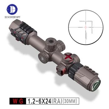Atradimas Medžioklės Kompaktiškas taikymo Sritis WG 1.2-6X24IRAI Optinį Taikiklį Taktinis Riflescope Teleskopinis Akyse Šaudymo Striukės .22LR A15