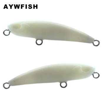 AYWFISH 5VNT Daug Unpainted Pieštuku Mini Jaukų 50mm 2.7 g Ruošiniai Plūduriuoja Kieto Plastiko Minnow Įstaigos, Jaukų, Žvejybos Reikmenys 