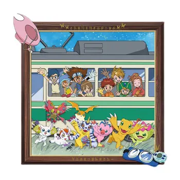 Digimon Nuotykių Originali Leidimo Akrilo Nuolatinis Plokštės Foto Rėmelis Atsisveikinimo Scena Derinys Veiksmų Skaičius, Vaikų Žaislas