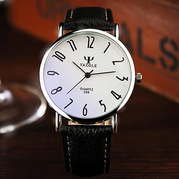 Dizaineris YAZOLE Pora Laikrodžiai Mėgėjams Kvarco Žiūrėti Vyrų Mados Moteriški Laikrodžiai Ponios Pu Odos Blue Ray relogio reloj