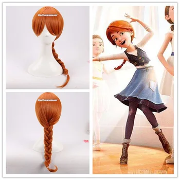 Filmo Ballerina Felicie Milliner Orange Ilgai Pynimo Cosplay perukas Vaidmuo Žaisti Felicie orange pynė Sintetinių Plaukų + perukas bžūp