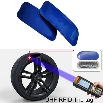 Ilgo Nuotolio RFID Guminių Padangų Pleistras Žymeklį UHF Etiketė, Lipdukas 860~960MHz Svetimų H3 Chip Aukštos Temperatūros Transporto priemonių Sunkvežimių l Valdymas