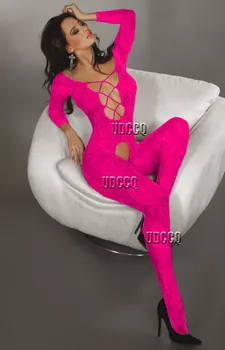 KARŠTO Seksualus Sleepwear Bodystocking apatinis Trikotažas Babydoll suknelė Apatiniai, kostiumai Chemises Teddies Striptizo Liuminescencinės rožinė Bodysuits