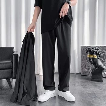 Kelnės Vyrams Ins BF Švelnus, Kietas korėjos Visas rungtynes, Kieto Tiesiog Streetwear Kolegijos Dinaminis Atsitiktinis Pantalones Baggy Kelnės Prabangus Minkštas