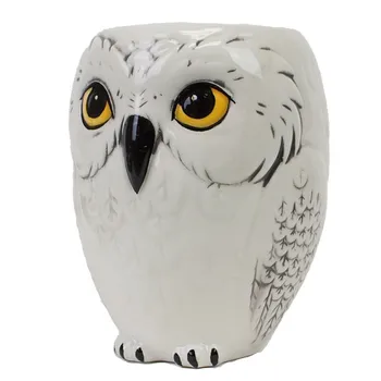Keramikos Pelėda Kavos Puodelio Kūrybos 3D Hedwig Originalus Puodeliai, Arbatos Puodeliai su Rankena Vandens Puodelį Sulčių Taures Pusryčiai Avižiniai dribsniai Taurės Dovana