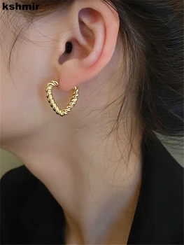 Kshmir Metalinis trikampis pintas auskarai moterims, madingi, universalus, auskarai, aukštos kokybės, saldus ir kietas auskarai