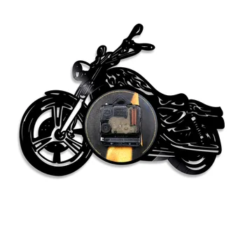 LED Vinilo Įrašas Modernaus Dizaino Sieninis Laikrodis Motociklų Mylėtojas Laikrodis Sieninis Žiūrėti Baras Studio Kavinė Dekoro Dovana Motociklų Gerbėjų Klubai