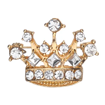 Mados Žavesio Crystal Crown Sagė Retro Didelis Sagė Cirkonio Sagė Moterų Papuošalai Rankų Darbo Vestuvių