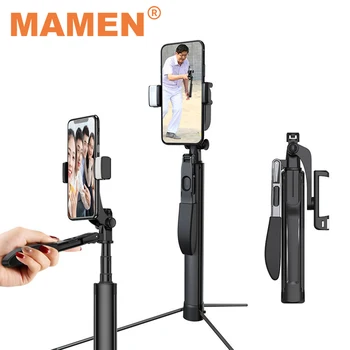 MAMEN Rankinius Vaizdo Fotografavimo Gimbal Stabilizatorius su Bluetooth Nuotolinio Valdymo pulto Telefono Automatinis Balansas Selfie Stick Trikojo