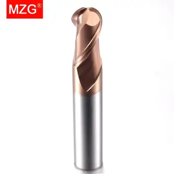 MZG 2 Fleita Pjovimo HRC60 1mm, 2mm 3mm, 4mm 6mm Frezavimo Apdirbimo Volframo Plieno Sprial Frezavimo Cutter Kamuolys Nosies Pabaiga Malūnas