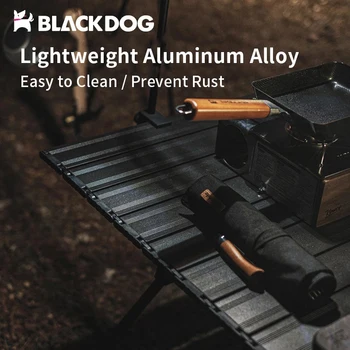 Naturehike-BLACKDOG Nešiojamų Kempingas Sudedamas Stalas Ultralight Aliuminio Lydinio Pėsčiųjų Iškylą Arbatos Stalo Reguliuojamo Aukščio 4.3 kg