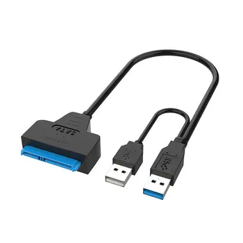 Naujas USB SATA 3 Kabelis Sata Į USB 3.0 Adapteris, IKI 6 Gb / s Paramos 2.5 Colio Išorinis SSD HDD Kietąjį Diską 22 Pin Sata III A25 2.0