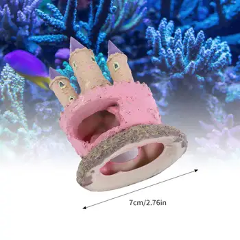 Naujausias Pink Princess Pilis Žuvų Urvas Akvariumas Ornamentu Žuvų Bako Apdaila