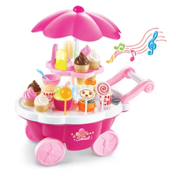 Nauji Karšto 39 Vnt Modeliavimas Mažų Vežimėliai Mergina Mini Saldainių Krepšelį Ledų Parduotuvė, prekybos centras Children 's Žaislai Žaisti Namuose Žaislai