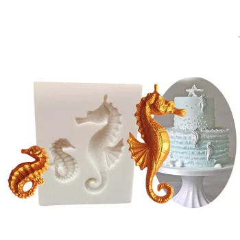Sea Horse Seahorse Pelėsių Silikono Formos Torto Įrankius, Minkštas Pyragas Dekoravimo Priemonė 