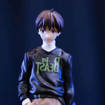Shin Seiki Evangelion Pav NEON GENESIS EVANGELION Shinji Ikari Veiksmų Skaičius, 23cm PVC Anime Modelis Žaislai, Lėlės Dovana