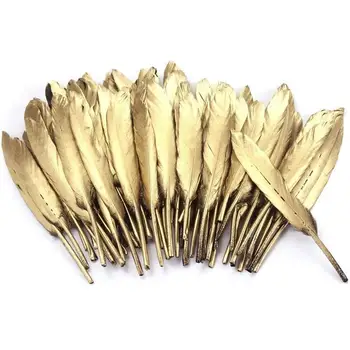 Tapyba Auksas, Sidabras Gamtos Gulbių Plunksnų 10-15cm žąsų plunksnų Kamuolio 