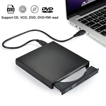 USB 2.0 Plonas Išorinis DVD Optinis Diskas CD RW Diskų įrašymo įrenginį Rašytojas Reader, Diktofonas Nešiojamas 