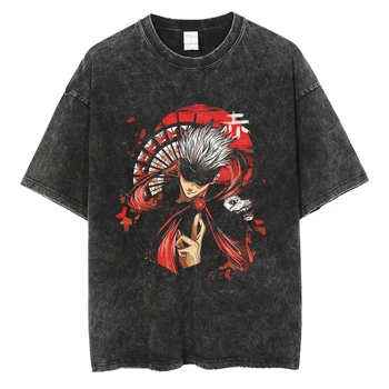 Vyrai Harajuku Juoda Plauti T-Shirt Hip-Hop Streetwear Japonijos Anime Graphic T Shirt Medvilnės Atsitiktinis Marškinėlius Vasaros Trumpomis Rankovėmis Viršūnes