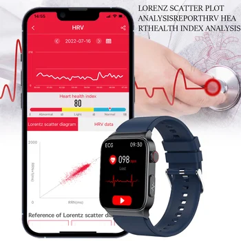XIAOMI E500 EKG+PPG Smart Watch Kraujo Gliukozės Elektrokardiograma Temperatūra Kraujo Deguonies Miego Stebėjimo Sporto Smart Žiūrėti