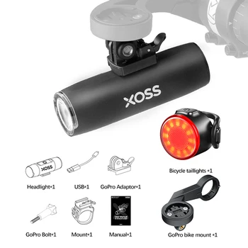 XOSS XL 400 Liumenų Dviračio Žibintas priekinis žibintas sorider USB Įkrovimo Kelių MTB Priekinis Žibintas Dviračių Šviesos Aliuminio Ultralight Žibintuvėlis