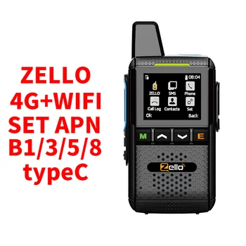 Zello poc walkie talkie 4G ryšio ilgo nuotolio radijo comunicador nešiojamų profesional 100km policijos radijas mini 