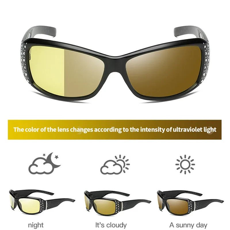 FENCHI vairavimo naktinio matymo akiniai poliarizuoti geltonos spalvos akiniai nuo saulės moterims, naktinio matymo akiniai automobilių oculos feminino zonnebril dames Nuotrauka 2