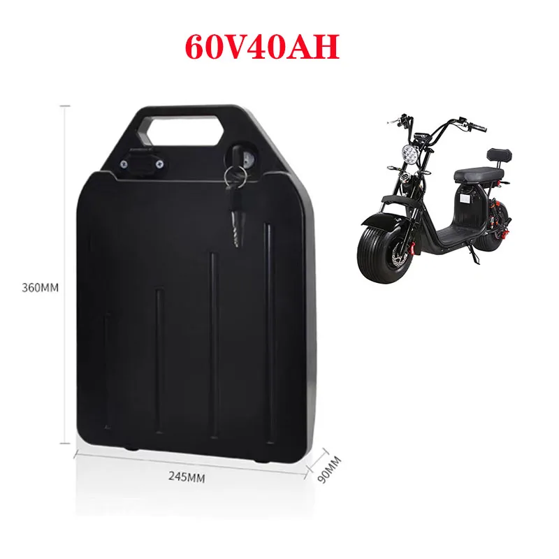 Nuimamas vandeniui baterijos 60V40ah Harley Baterijų elektrinės transporto priemonės, elektrinis motoroleris, ličio baterija duty free Nuotrauka 1