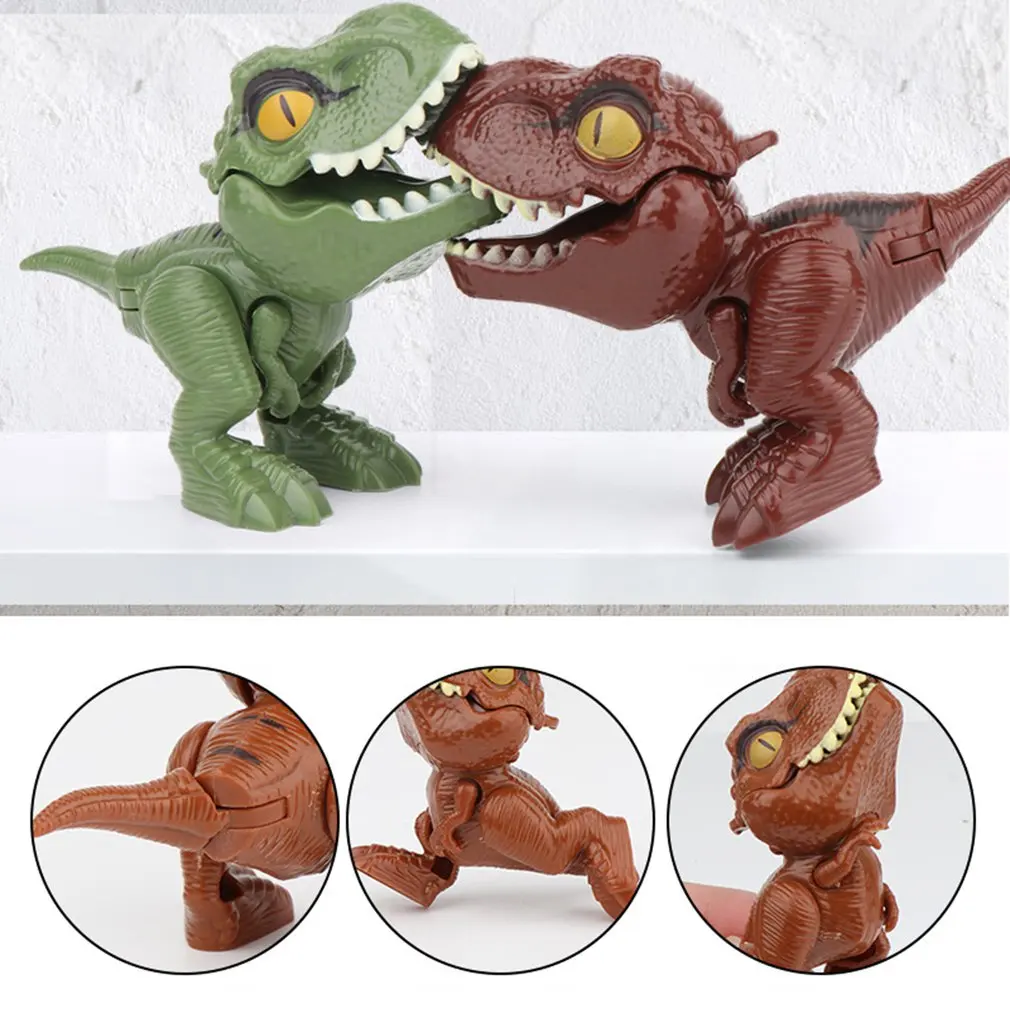 Pirštu Dinozaurų Anime Veiksmų Skaičiai Žaislai Juokinga Dino Kiaušinių Kūrybos Sudėtinga, Tyrannosaurus Modelis Fidget Žaislas Nuotrauka 3