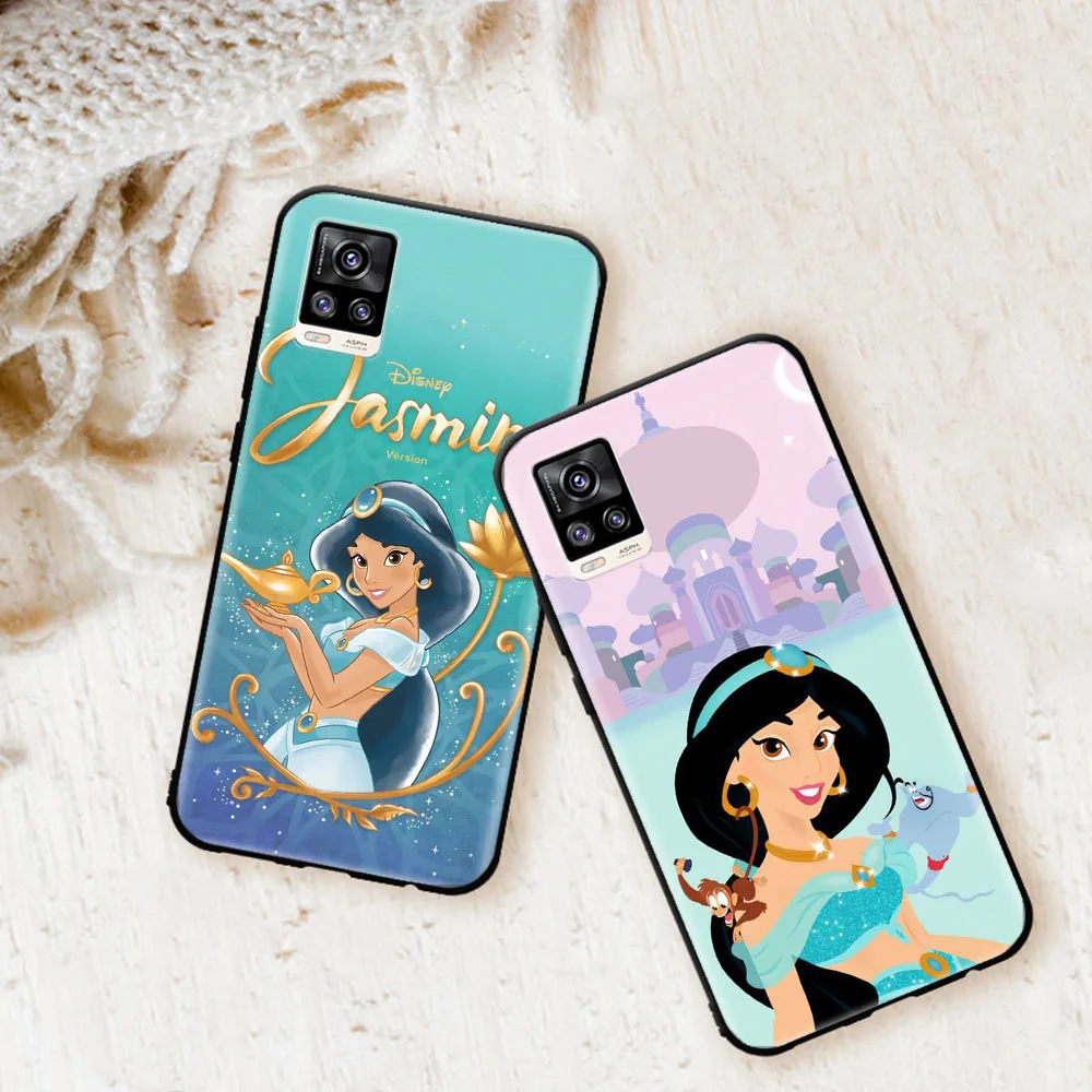 Princesė Jasmine Black Case for iPhone 12 Mini Pro X XR XS Max 7 8 6 6S 5 5S SE Plus Nuotrauka 3