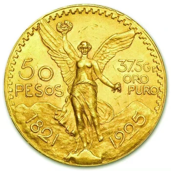 1921 Meksika Originalo 50 Meksikos Pesas CenTENARIO Auksą, Padengtą Monetų Surinkimo Kopijuoti Rytų Dovana