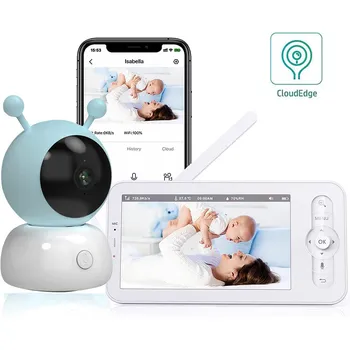 5 Colių Wireles Kūdikio stebėjimo Babyphone Saugumo Vaizdo Kamera Bebe Auklės VOX HD Naktinio Matymo PTZ Lopšines Temperatūra Drėgnumas