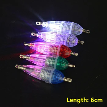 6cm8g Žuvų Gaudyklė Lempos Kalmarai Lempos Jūros Žvejybos Gėlo vandens Universalus LED Flash Lempa su Baterija