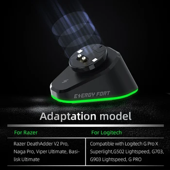 Belaidės Pelės Įkrovimo Dokas su RGB Kvėpavimo Šviesos Razer/ 