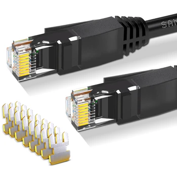 Ethernet Kabelis RJ45 8P8C UTP Cat6 RJ 45 Tinklo Kabelis 20m 25 30 40 50 MILIJONŲ Kačių 6 Suderinamo Kompiuterio, Modemo Maršrutizatoriaus Kabelis Ethernet