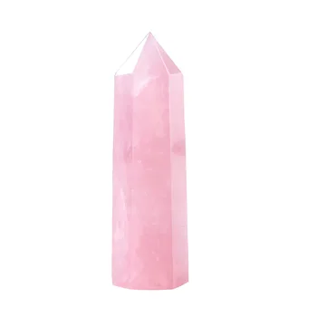 Gamtos Pink Rose Kvarco Kristalo Obeliskas Lazdelė Taško Gydymas, Namų Dekoro