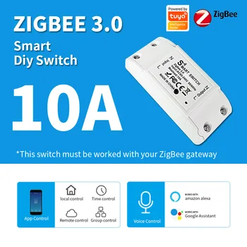 Lonsonho Tuya Zigbee Smart Switch Module 10A šviesų Relė Su Neutralus Protingo Namo Automatizavimo Darbai Su Alexa 