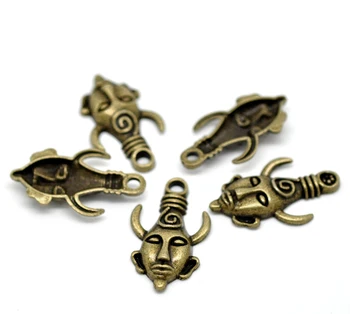 Mielas 20PCs Antikvariniai Bronzos Antgamtinių Dekano Demonas Apsaugos Amuletas Žavesio Pakabukai (B21053)