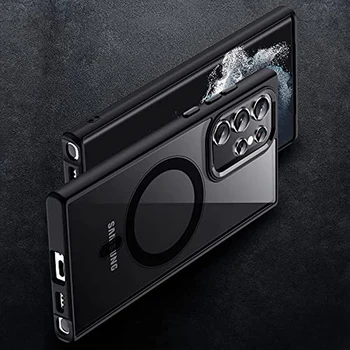 MME Slim Magnetinio Samsung Galaxy S22 Ultra MagSafe atsparus smūgiams, Su Objektyvo Protector Cover 