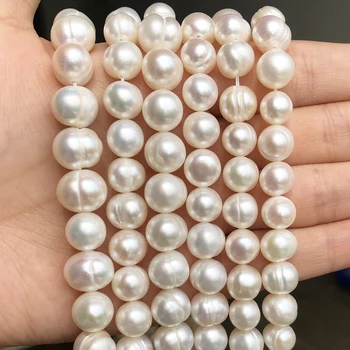 Natūralūs Gėlavandenių Perlų Karoliukai Balti Perlai, Karoliukai, Papuošalai Priėmimo 
