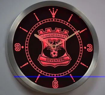 Nc1027 Go Ahead Eagles Eerste Divisie Nyderlandai Neoninės Šviesos Ženklai LED Sieninis Laikrodis