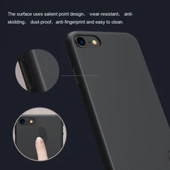 Nillkin Matinis Telefono dėklas skirtas iPhone SE 2020 SE2 X XR XS Max Padengti Sunku Atgal Matinio stiklo gaubtas, skirtas 
