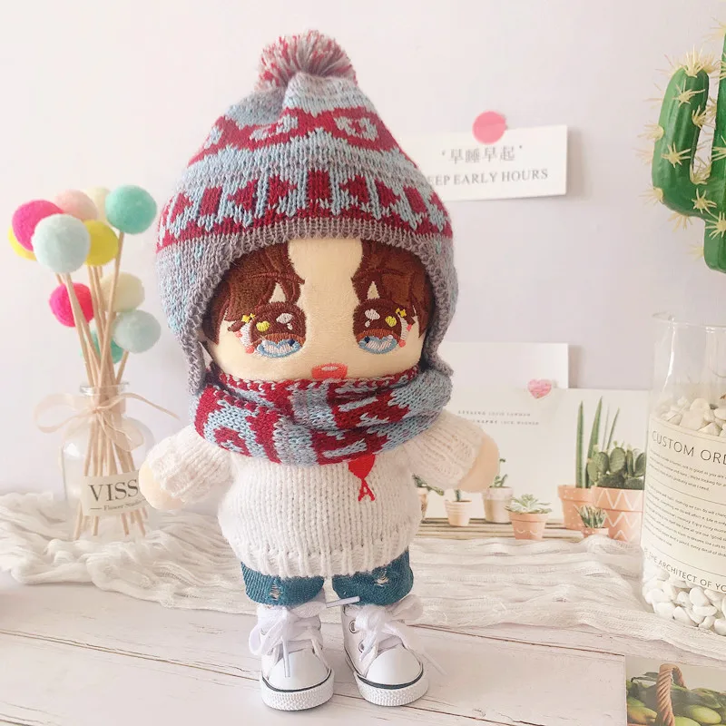 20cm Kūdikių Lėlės drabužiai, Apranga Pliušinis Lėlės Drabužiai skara megztinis kailis kostiumas Žaislas Lėlės Priedai mūsų kartos Korėjos Kpop EXO Nuotrauka 1