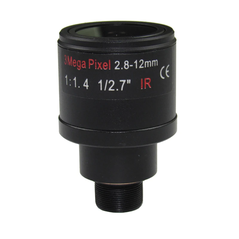 3.0 Megapikselių Fiksuota Iris M12 3MP HD 2.8-12mm Varifocal Lens su 650nm ir SPINDULIŲ Filtras Veiksmų Fotoaparatai F1.4 Rankinis Fokusavimas Zoom Nuotrauka 0